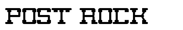 Post Rock font preview